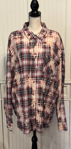 Nadeane Distressed Flannel ~ Unisex Size 3XL Tall