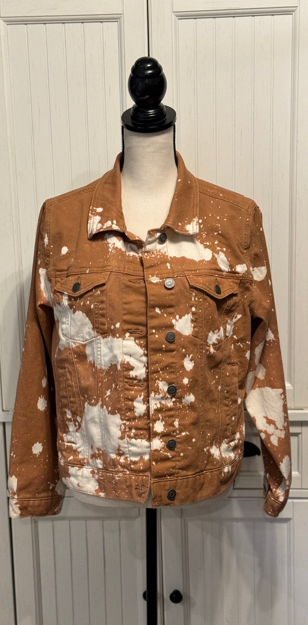 Ingrid Distressed Denim Jacket ~ Women’s Size Large (12-14)