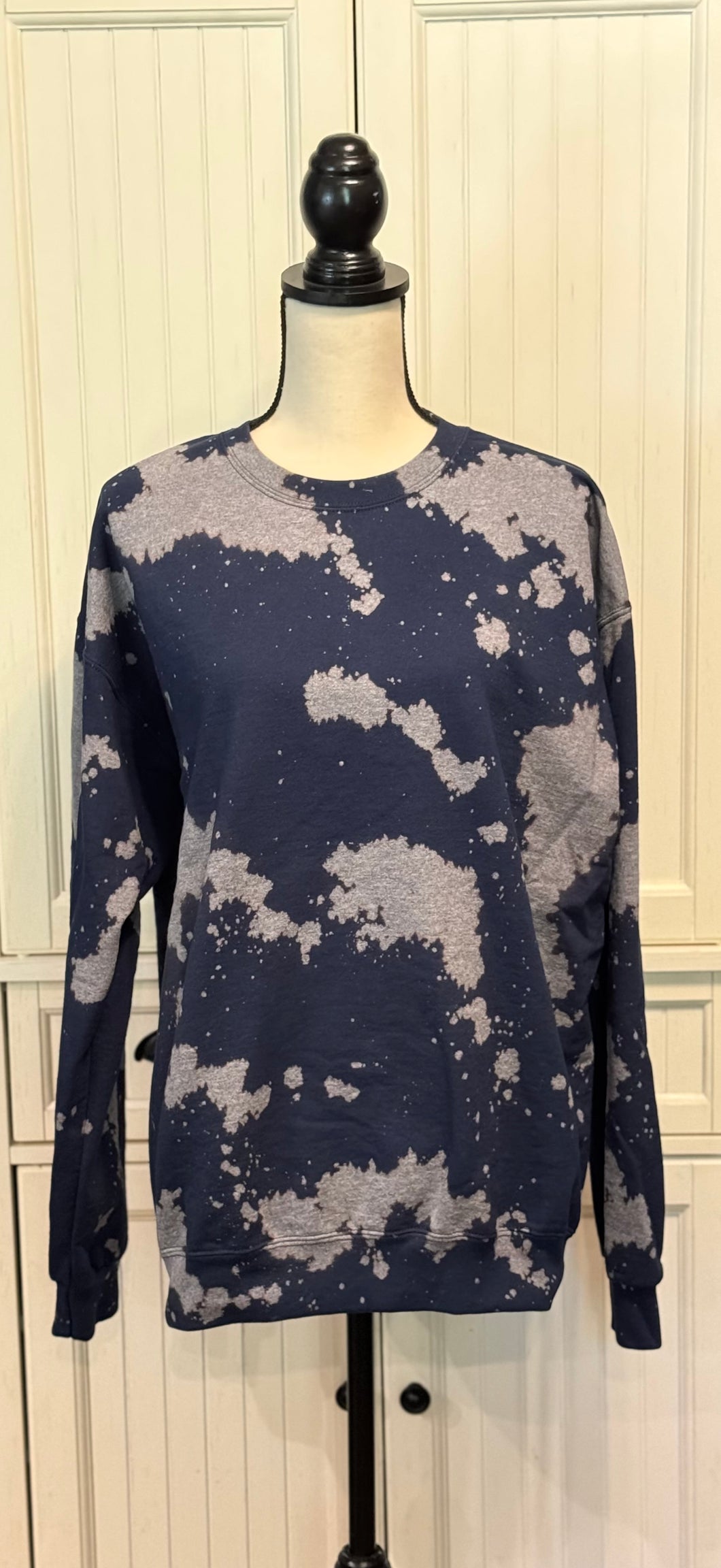 Rosemary Distressed Crew Neck ~ Unisex Size Large