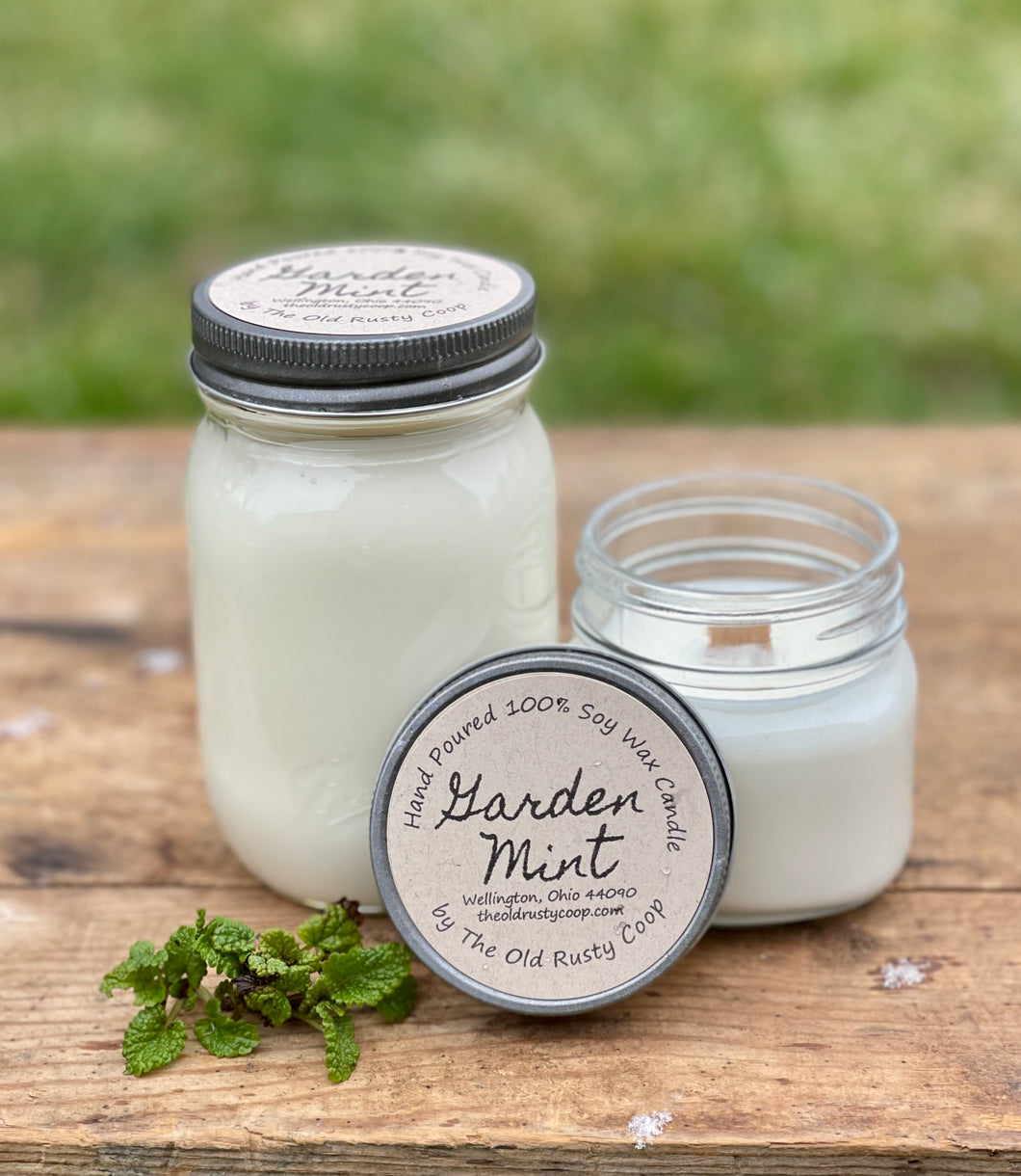 Garden Mint ~ Hand Poured 100% Soy Wax Candles