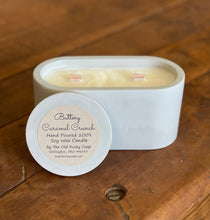 Load image into Gallery viewer, Buttery Caramel Crunch Premium Collection ~ Hand Poured 100% Soy Wax 2 Wooden Wicks
