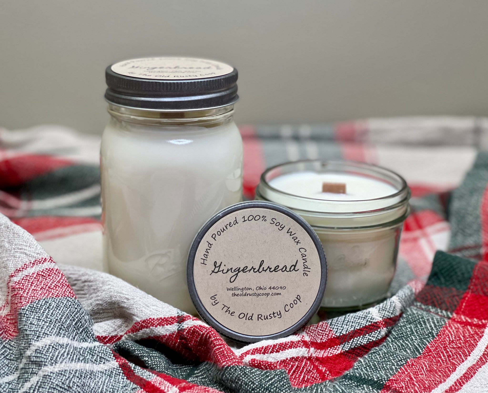 Gingerbread ~ Hand Poured 100% Soy Wax Wooden Wick Candles – TheOldRustyCoop