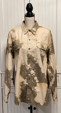 Load image into Gallery viewer, Helena Distressed Denim Shirt ~ Unisex Size Large
