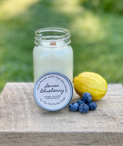 Lemon Blueberry ~ Hand Poured 100% Soy Wax Candle