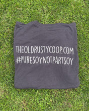 Load and play video in Gallery viewer, Super Soft Short Sleeve Dark Gray The Old Rusty Coop T-shirt
