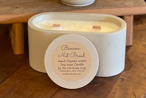 Banana Nut Bread Premium Collection ~ Hand Poured 100% Soy Wax 2 Wooden Wicks