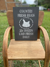 Load image into Gallery viewer, Rustic Fresh Eggs Wood Sign
