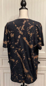 Wren Distressed Short Sleeve Shirt ~ Unisex Size Large