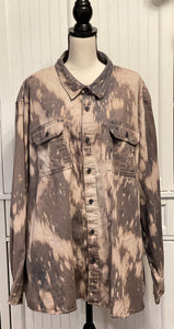 Ava Distressed Denim Shirt ~ Unisex Size 3XL