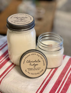 Chocolate Fudge ~ Hand Poured 100% Soy Wax Wooden Wick Candles