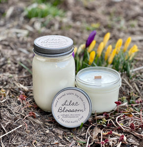 Lilac Blossom ~ Hand Poured 100% Soy Wax Wooden Wick Candles