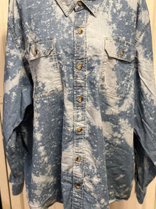 Flo Distressed Denim Shirt ~ Unisex Size 3XL