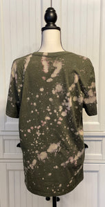 Robin Distressed Short Sleeve Shirt ~ Unisex Size Large