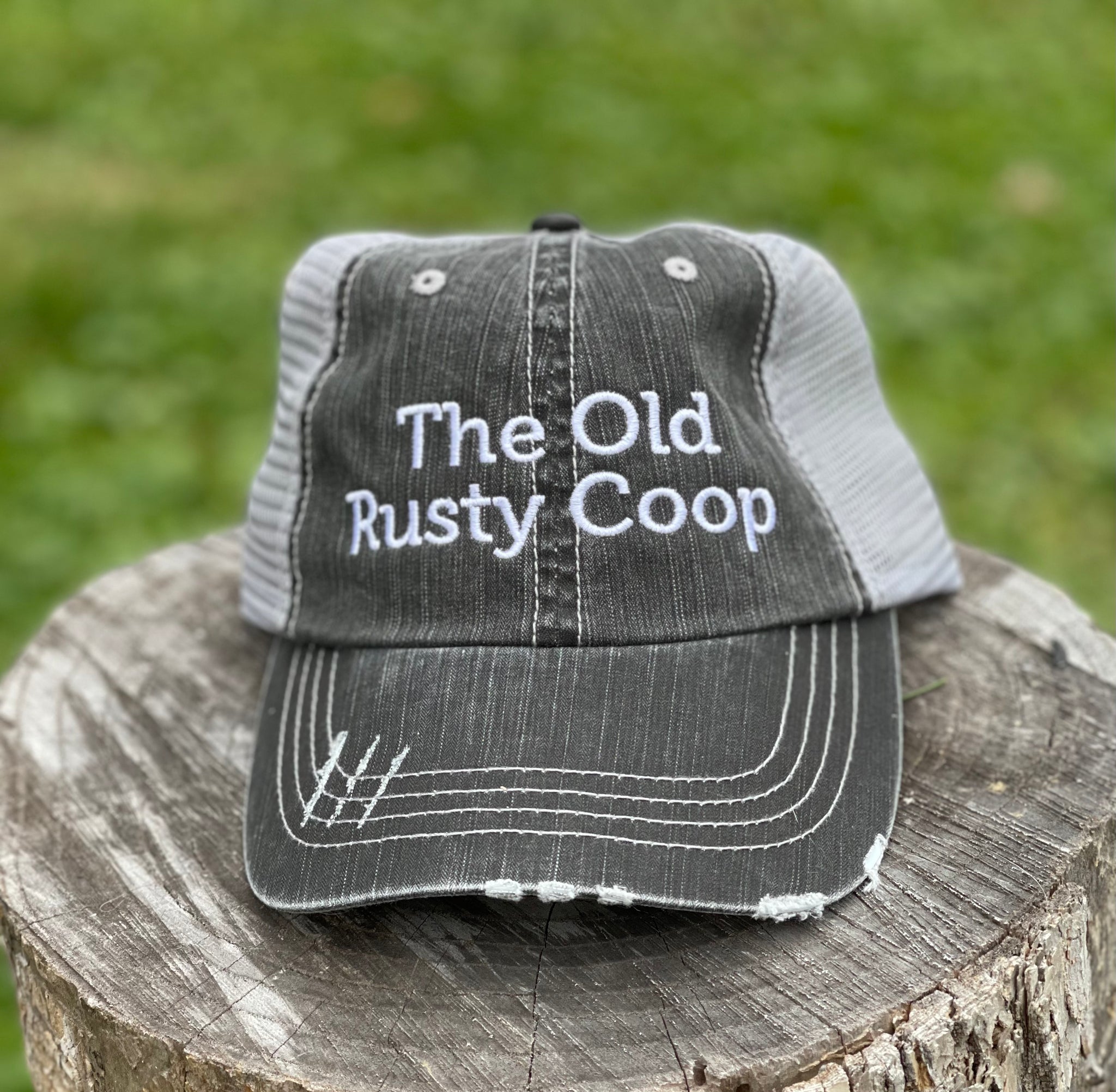 Distressed Dark Gray The Old Rusty Coop Baseball Cap – TheOldRustyCoop